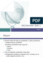 C/C++ Programski Jezik C: Nizovi