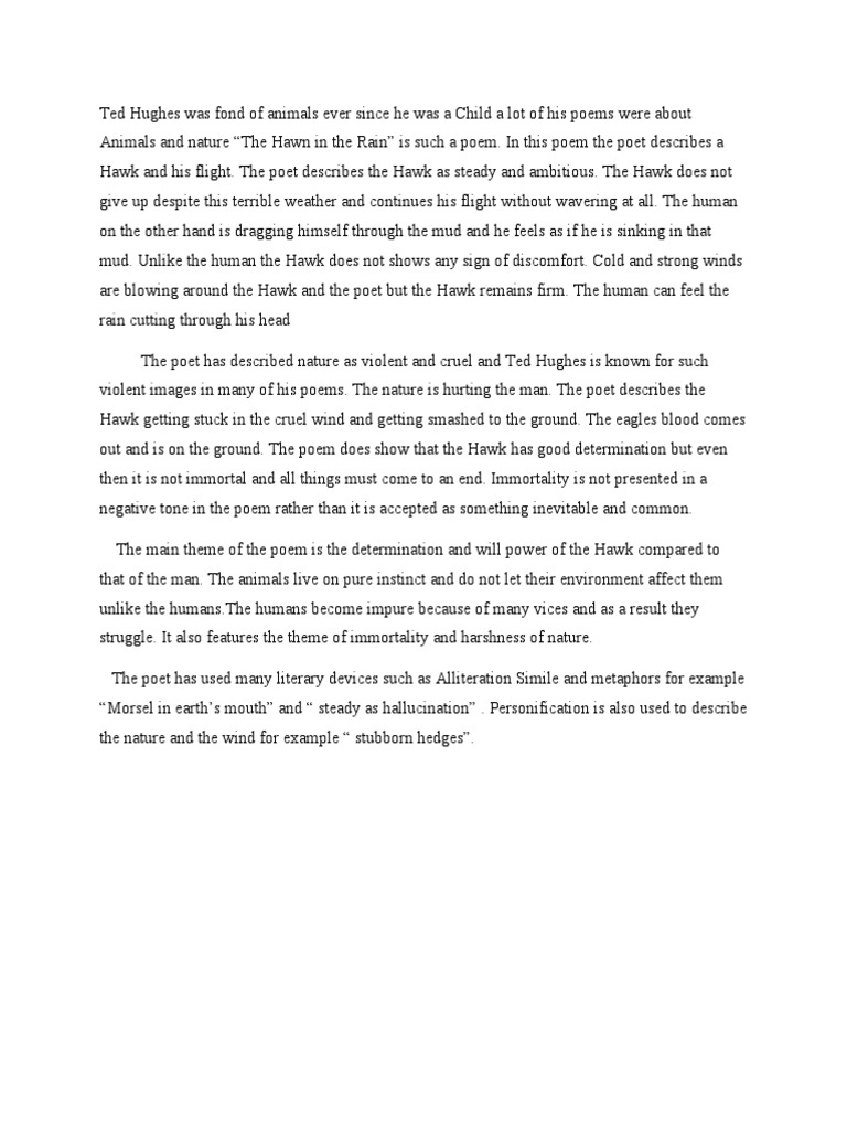 Animal Imagery in Ted Hughes Poems PDF