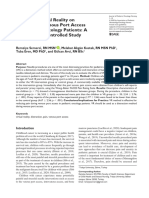 Effects of Virtual Reality On Pain During Venous Port Access in Pediatric Oncology Patients: A Randomized Controlled Study