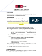 Consigna para La Tarea Académica 1: Comprensión y Redacción de Textos 1 1. Logro A Evaluar