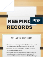 Keeping Records