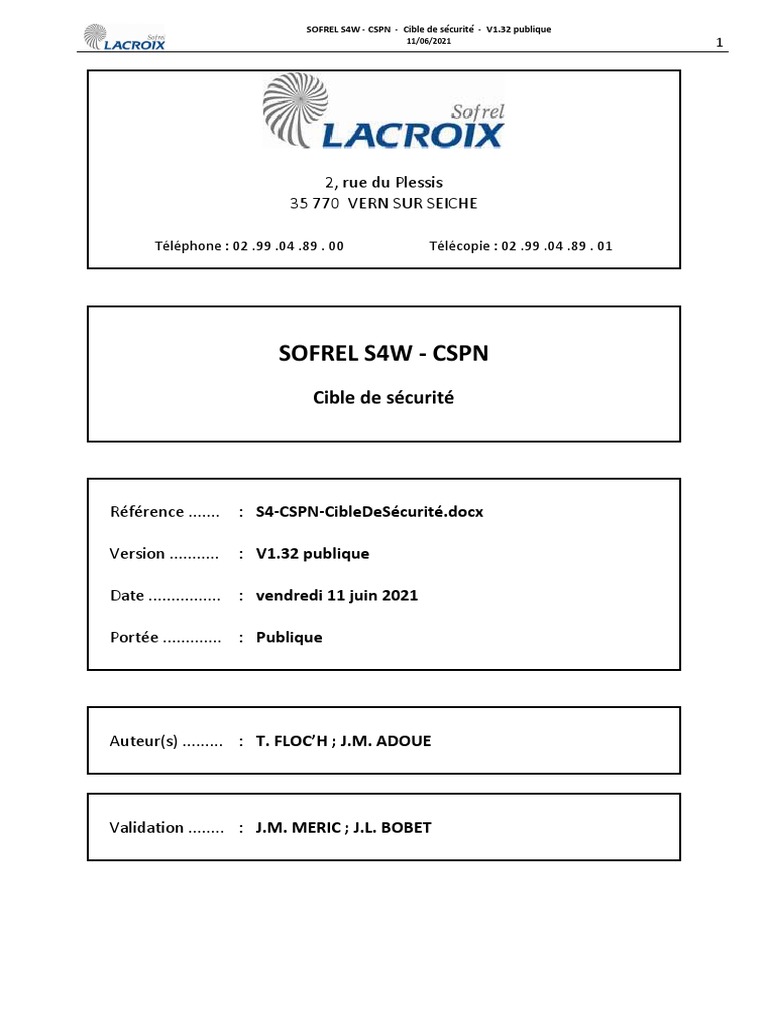 Sécurité du Poste S4W - CSPN V1.32 | PDF | Réseau privé virtuel ...