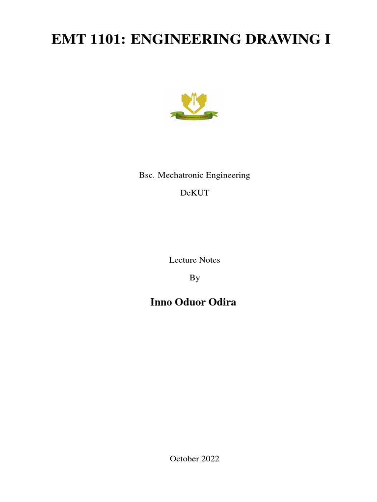 Inno2022 Engineering Drawing I Emt1101 Lecnotes | PDF | Technical ...