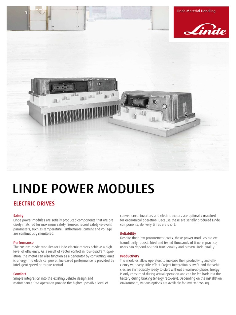 Linde Power Modules Overview | PDF | Power Inverter | Electric Motor