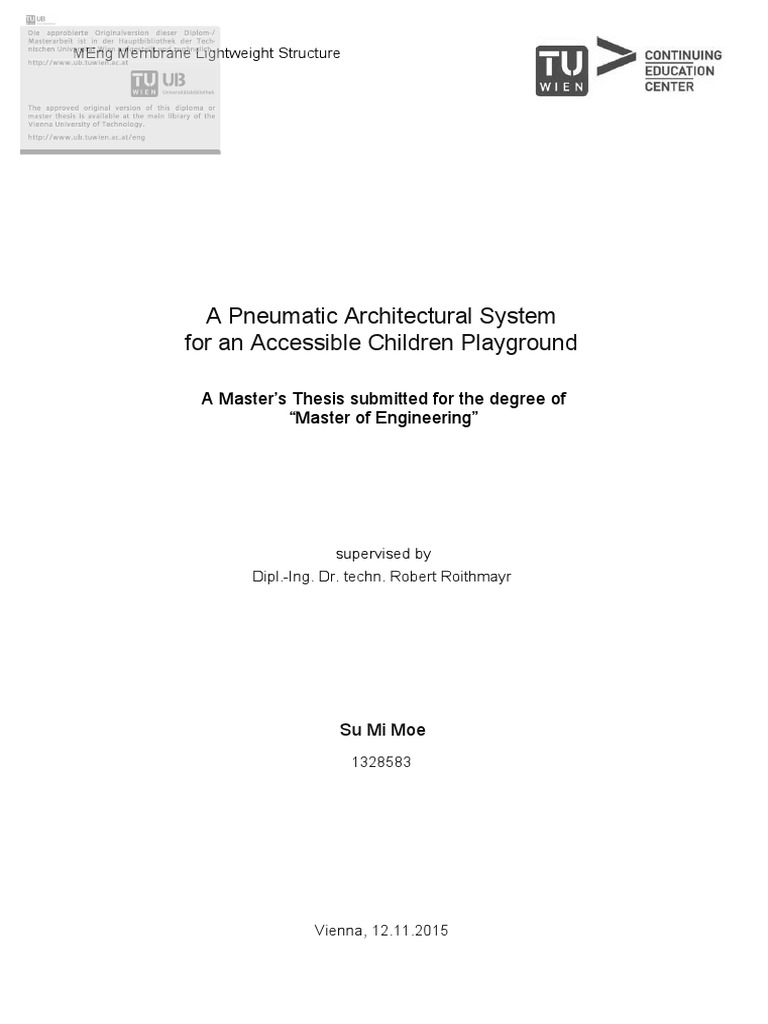 A Pneumatic Architectural System For An Accessible Children Playground