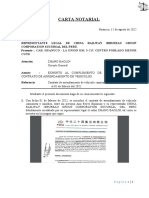 Carta Notarial Por Incumplimiento de Contrato