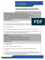 Sample exam questions and answers on creating slide shows in Microsoft PowerPoint