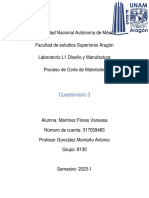Cuestionario 3 Proceso de Corte de Materiales Fes Aragon