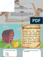 Comprensión de cuento La Gallina Catalina a través de preguntas y actividad manual