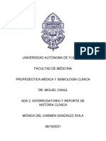 ADA2 - Interrogatorio y Reporte de Historia Clínica - MónicaGonzález