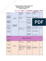 Programación de Actividades Español General - III PAC 2022