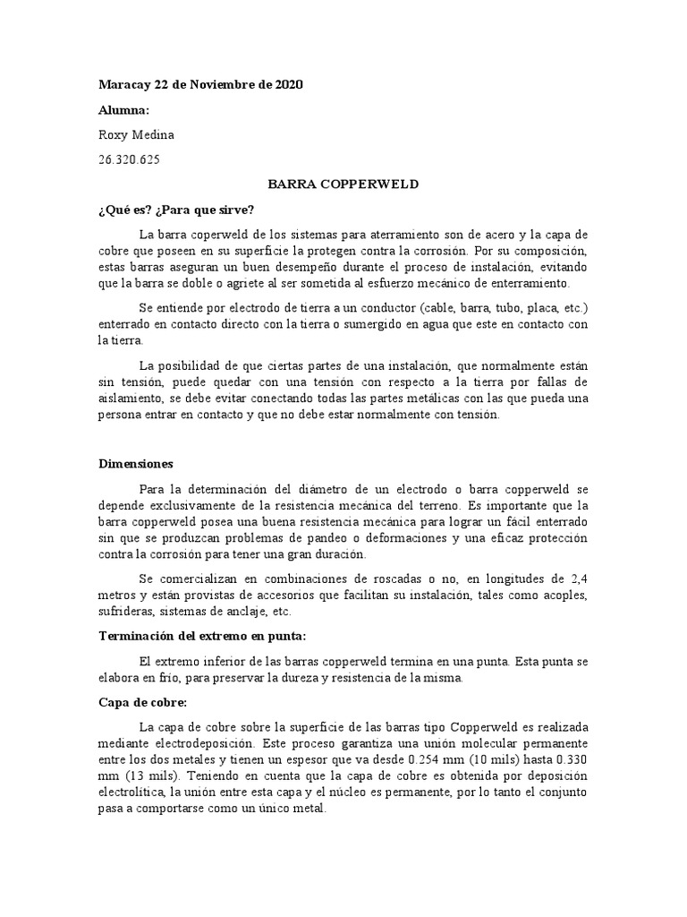 Barra Copperweld PDF Cobre Acero