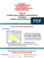 Tema 15 Cinética Dosis Múltiple en Administración Extravasal