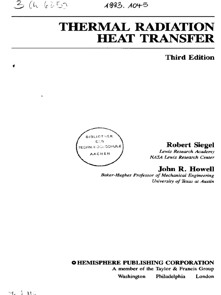Thermal Radiation Heat Transfer, Third Edition | PDF