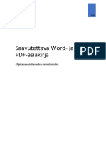 Saavutettava Word - Ja PDF-asiakirja