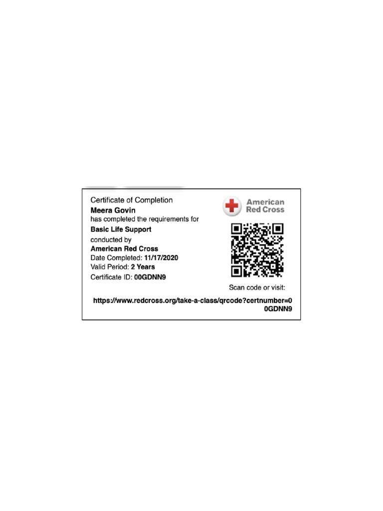 CPR Certification PDF