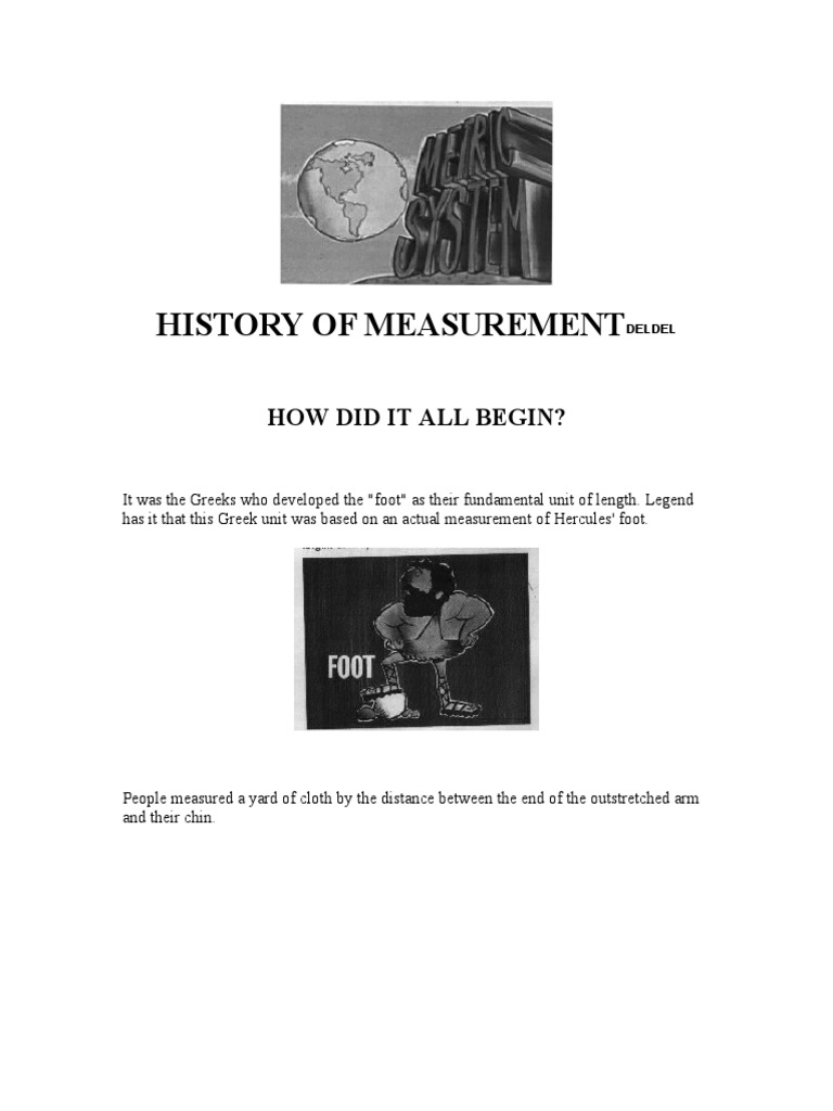 History of Length Measurement | PDF | Home & Garden | Lifestyle