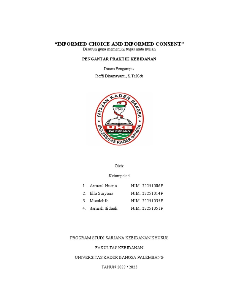 Informed Consent dan Informed Choice | PDF