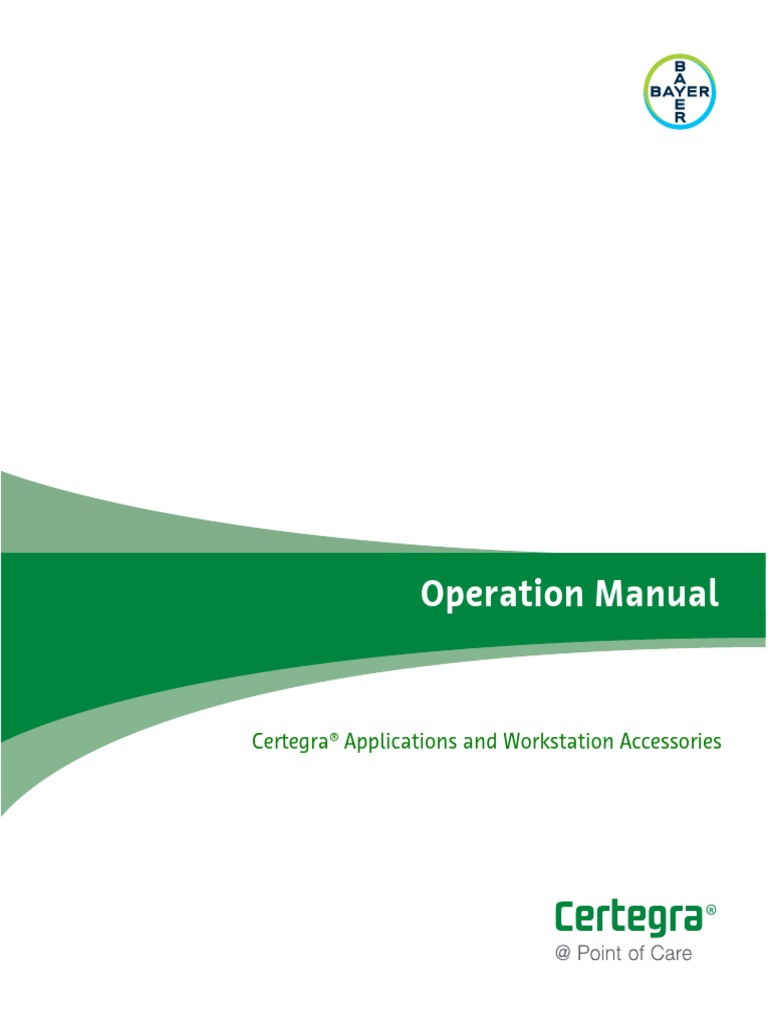 Certegra Applications and Workstation AccessoriesOperation Manual | PDF ...