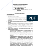 Cuestionarios de La Conexion Entre La Tuberia de Agua y La de Desague