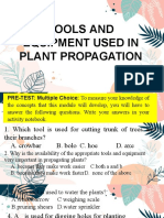 Tools and Equipment Used in Plant Propagation