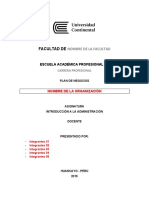 Estructura Del Plan de Negocios - Parcial