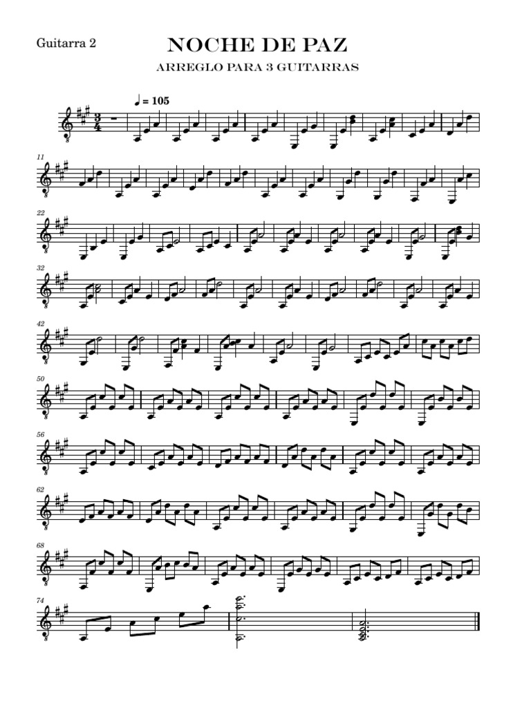 Noche De Paz Guitarra 2 Particella PDF