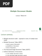 Multiple Decrement Models