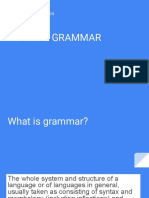 Rules in Grammar