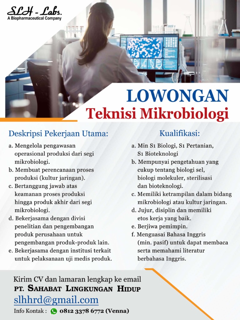 Loker Teknisi Mikrobiologi PDF