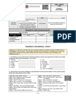 Worksheet - N°1 - Unit N°2 - 8thgrade - 2022