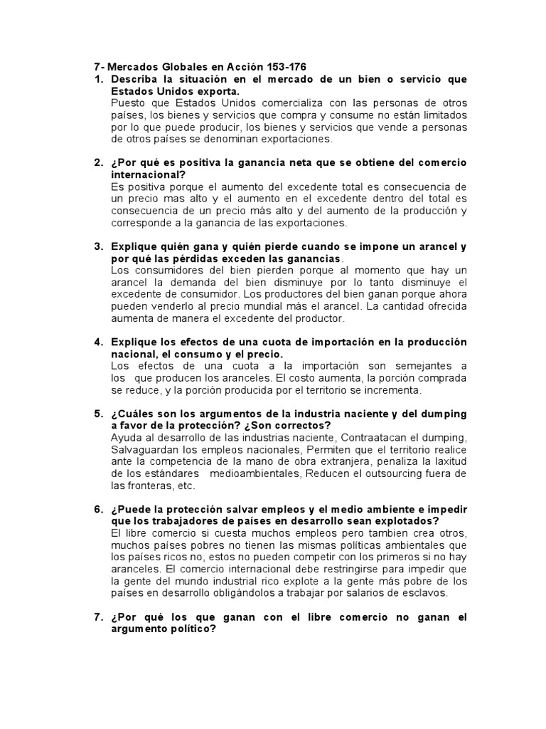 Comercio Internacional y sus Efectos | PDF | Excedente económico | Arancel