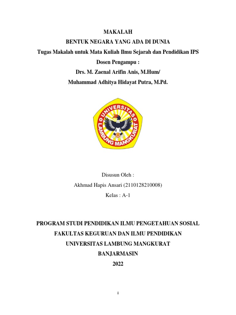 Makalah Bentuk Bentuk Negara | PDF