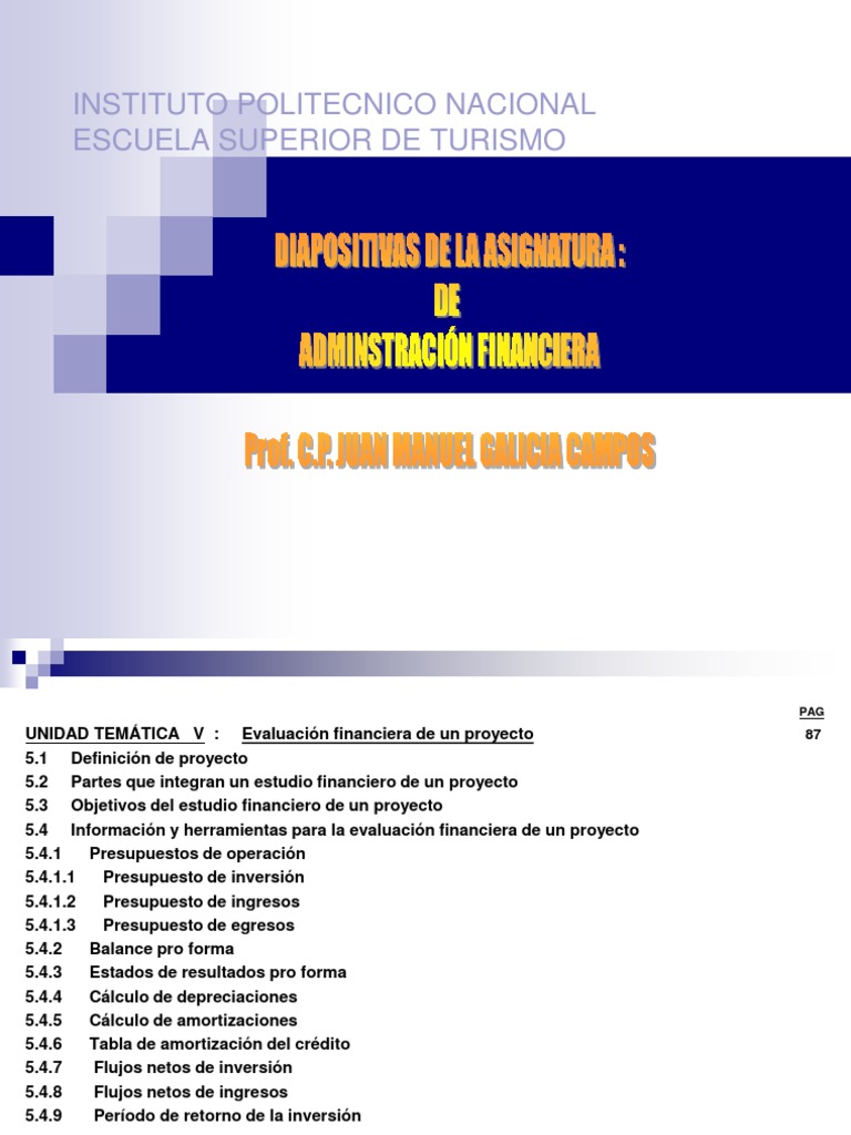 Apuntes JMGC ADFI U5 | PDF | Amortización (Negocio) | Presupuesto