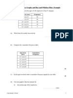 Cumulative Frequency Box Plot Example