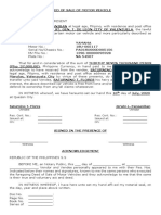 Deed of Sale of Motor Vehicle Toy