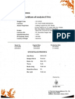 Certificate of Analysis 22 Oktober 2022
