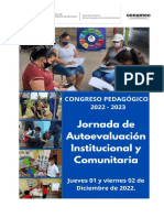 Orientaciones Congreso Pedagógico Autoevaluación Institucional 2022-2023 24 - 11 - 2022