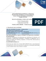 Guía de Actividades y Rubrica de Evaluación - Fase 5 - Comunicación. Modelo de Negocio CANVAS