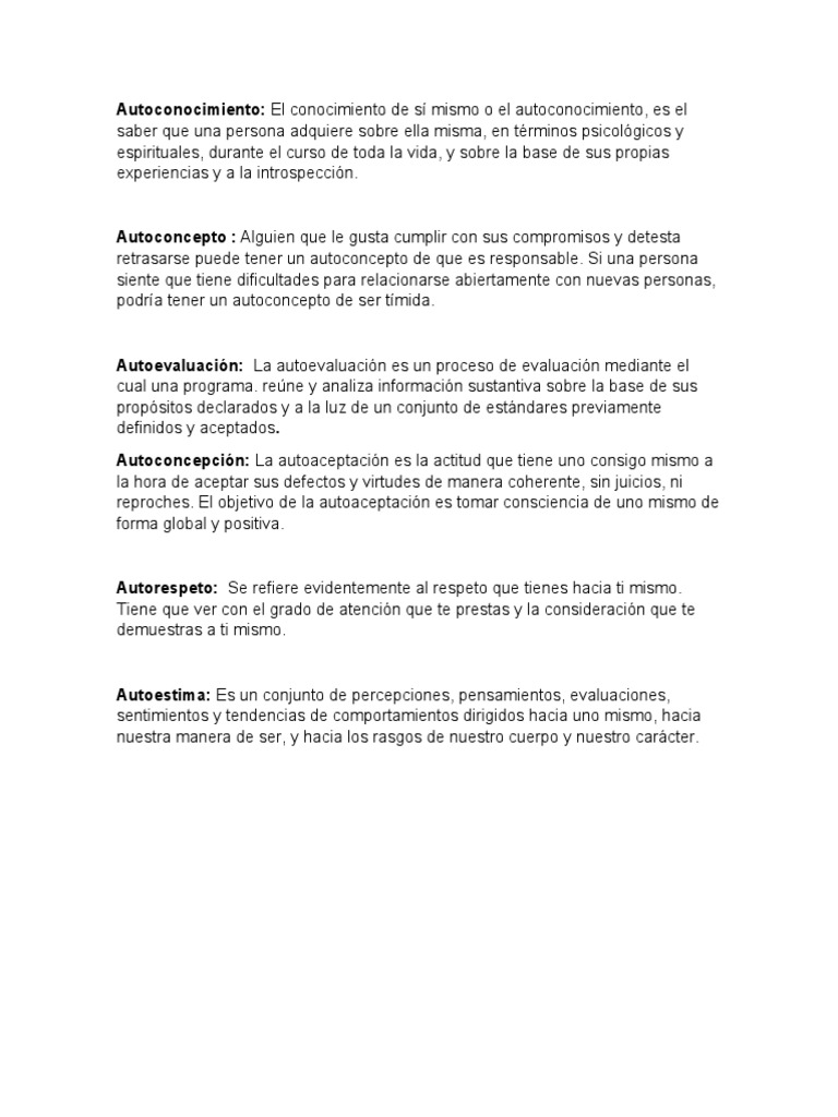 Claves del Autoconocimiento y Autoestima | PDF | Crecimiento personal y ...