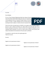 PPE Letter Format
