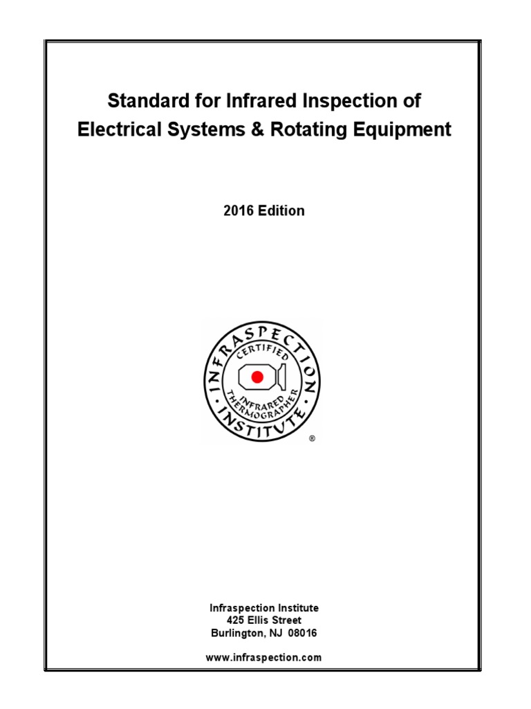 Standard For Infrared Inspection of Electrical Systems and Rotating