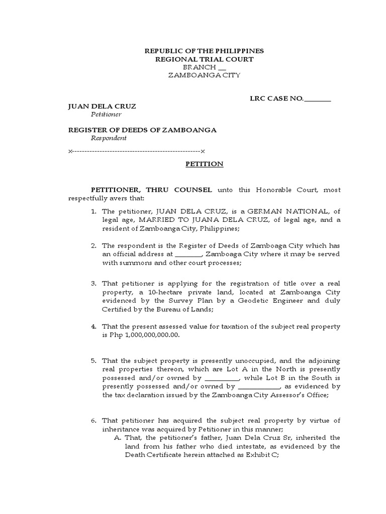 Paragas, Janna - Judicial Declaration of Imperfect Title 1 | PDF ...
