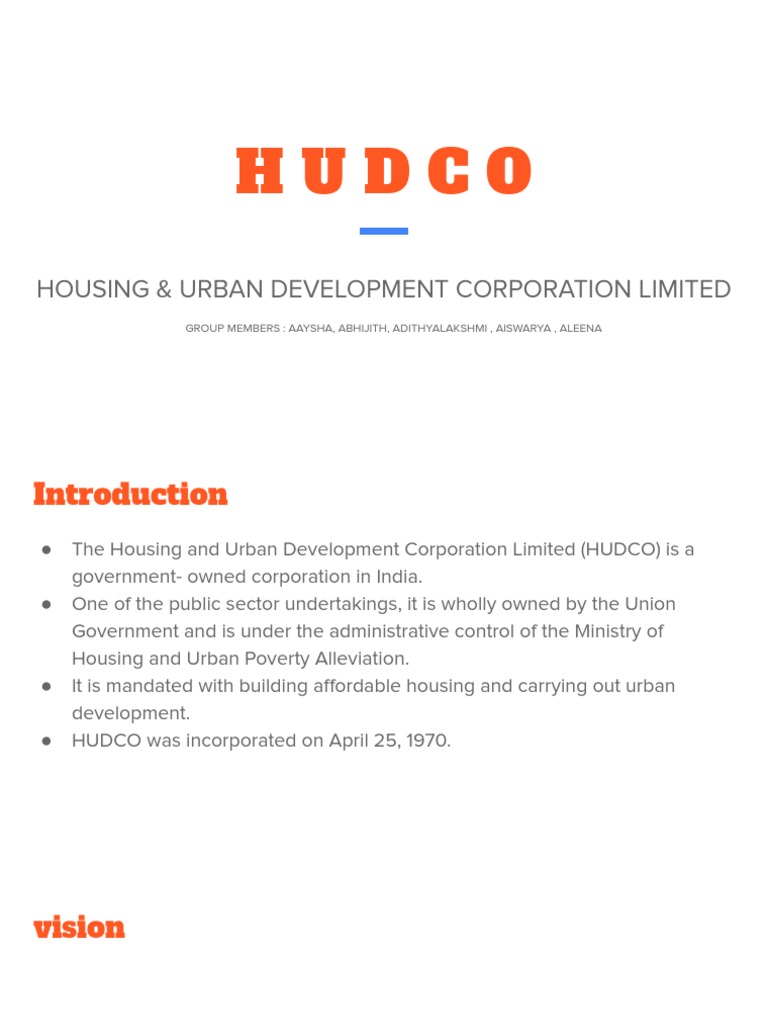 HUDCO | PDF | Economies