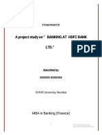 Mba Project Report On HDFC Bank - PDF - Convert