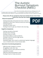The Autistic Burnout Symptom Checklist ABSC