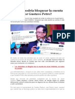 Twitter Podría Bloquear La Cuenta Del Senador Gustavo Petro