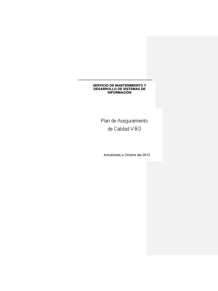 S07.s7 - Plan de Aseguramiento de La Calidad | PDF | Calidad (comercial ...