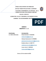 Salud y Desarrollo Económico Social, Taller, Unidad 1