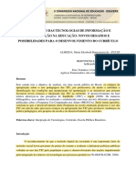 Artigo - Integração Das TICS Na Educação